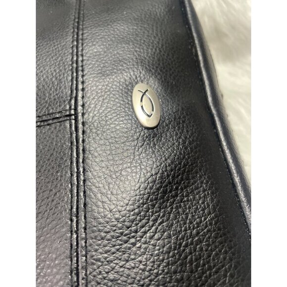 Black Faux Leather Bible Organizer Bag With Multiple Compartments & Zipper Closu - Picture 2 of 10